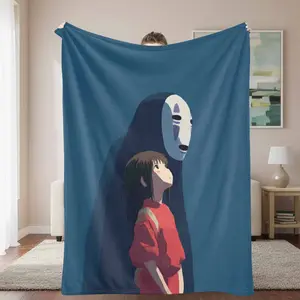 Mystic Spirit Fantasy Character Print Flannel Blanket - Anti-Pilling Fabric, Anime-Style Art Graphic Design, Lightweight Warm Dreamly Soft Breathe Blanket, Indoor Throw for Bedroom Home Decor Gift, Breathe Blankets, Dreamly Soft Blankets