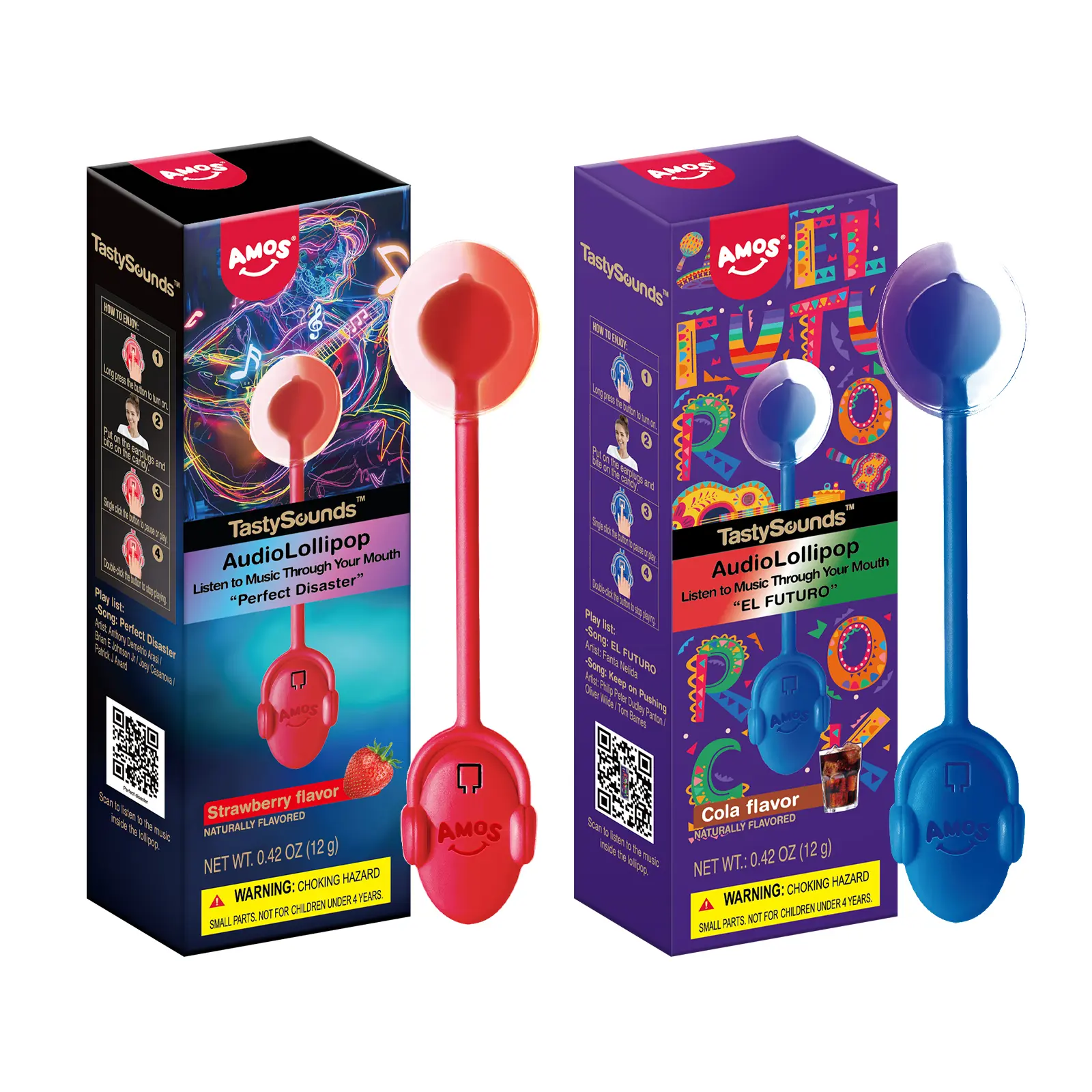 Music Lollipop strawberry flavor + Cola