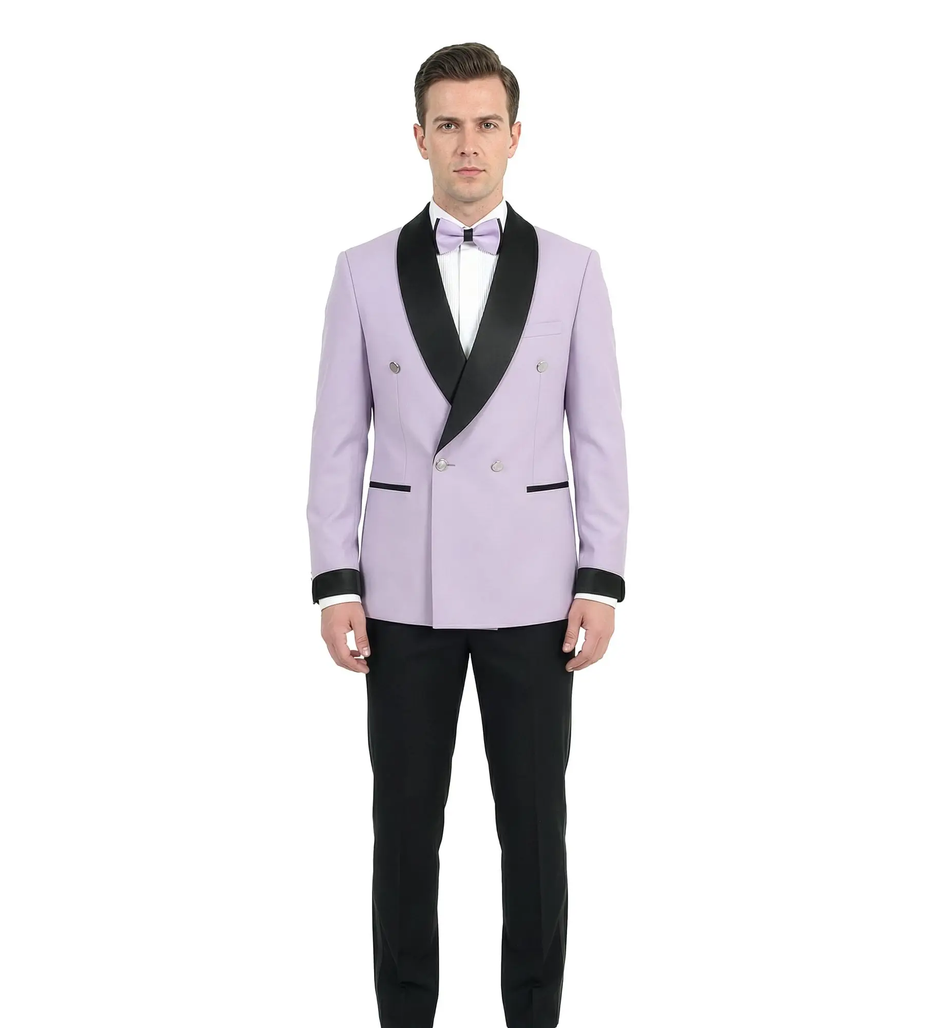 Lilac Double-Breasted Tuxedo | Prom Luxury