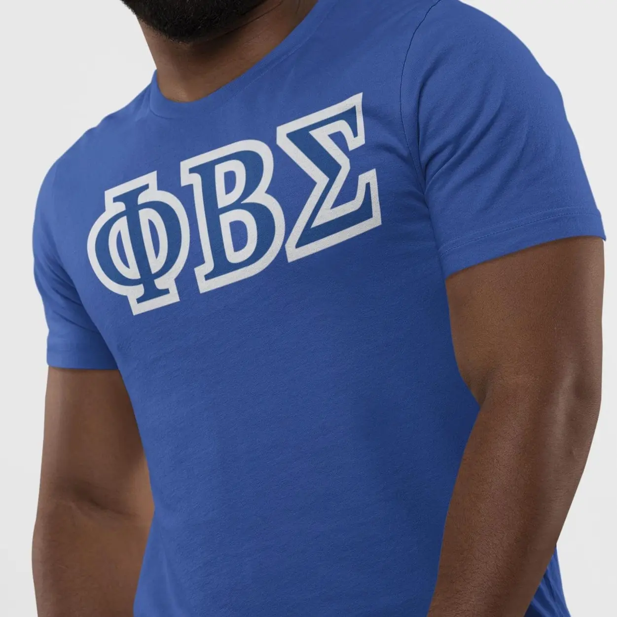 Phi Beta Sigma Greek Letters T-Shirt | Blue & White Fraternity Apparel
