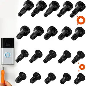 Video Doorbell Screws,Video Doorbell Replacement Screws- Fits  Video Doorbell Models (4Set /20pcs) (Black)
