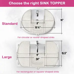 Sink Topper Bathroom Counter Cover & Storage Saver, Foldable Silicone Mat for...