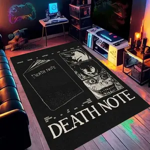 Death Note (9) Cartoon printed carpet, for use under home living room, bedroom and office chairs, a holiday gift for family and friends, a Christmas decoration carpet