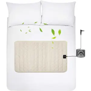 Grounding Mat for Bed 23.6"x34.2", Grounding Cotton Pad Earth Mat with Silver Fiber for Stress Relief & Sleep Improvement