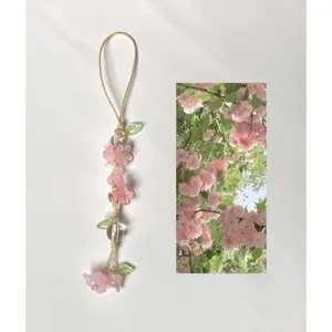 [NEW] Vivid Flowers Butterfly Keyring – Handmade Floral Phone Strap, Cute Flower Keychain