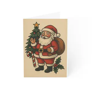 Whimsical Santa Greeting Cards (1, 10, 30, 50pcs) | Christmas Cards, Holiday Greetings, Festive Stationery, Cute Card Set, Gift Card [...]