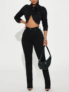 Fawcett Stretch Bootcut Jeans - Black