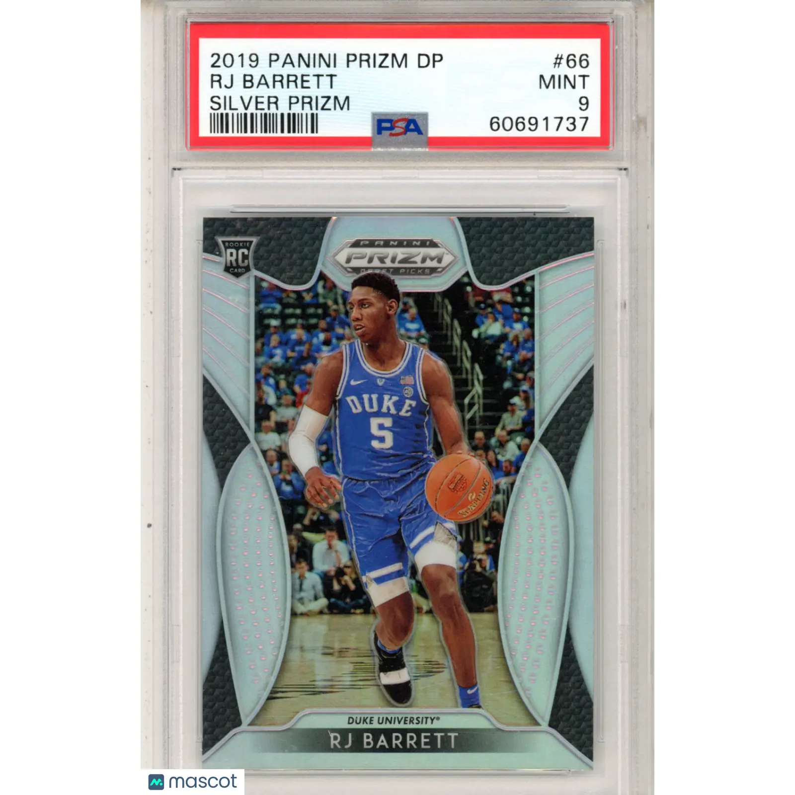 2019 Panini Prizm Draft Picks RJ Barrett Silver #66 PSA 9
