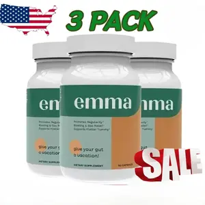 3 Pack Emma Gut Health Supplement 180 Capsules for Bloating Relief & Leaky Gut