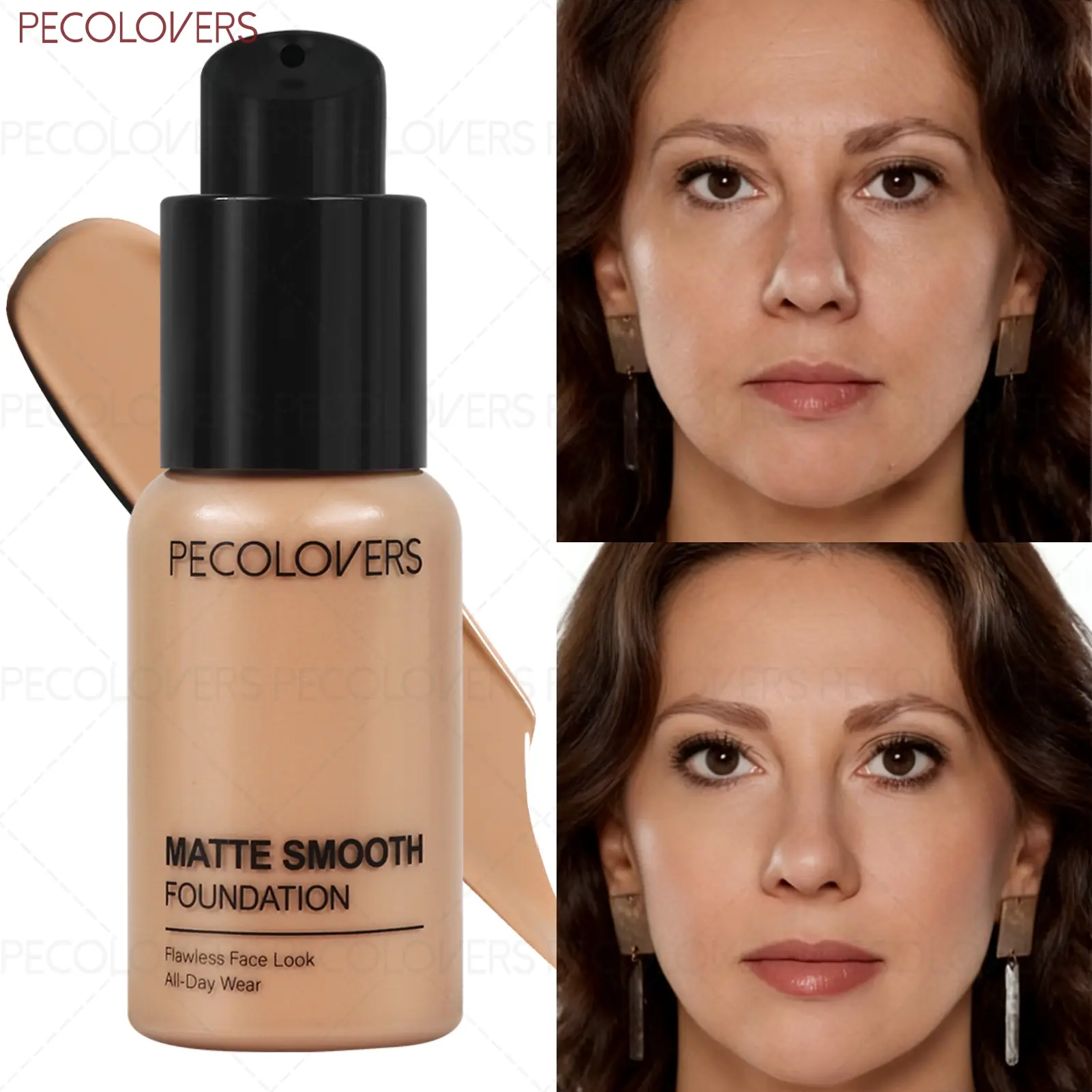1 Pcs 24H Oil-control Full Coverage, Super Coverage Face Foundation Makeup, Flawless Makeup, Strong Coverage Concealer, Light To Dark Colors, Suitable for Multiple Skin Tones, Natural Matte Finish Look, Waterproof Long-lasting Moisturizing, Perfect Gifts