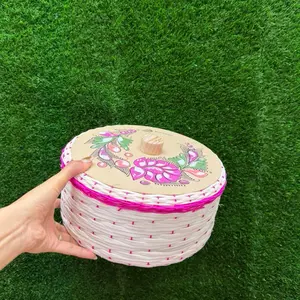 Plaster Tortilla Box 2 kilos color Rosa Mexicano (Set 1 Piece).