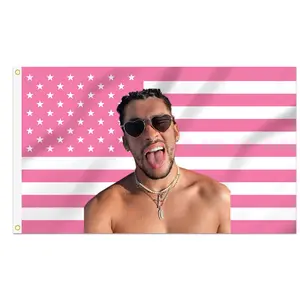 Art Tapestry 3x5 Foot Bad Decorative Bunny Flag, Double Stitched with 2 Brass Grommets, Wall Hanging Tapestry for Room Decor Gift, College Dorm, Outdoor Porch, or Indoor Banner Decoration