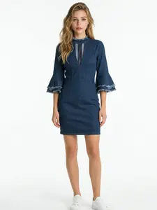 denim sheath dress