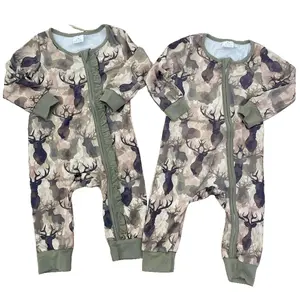 baby clothes newborn camo romper zipper western clothes sleep wear camouflage clothing hunting clothes zip romper
