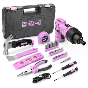 FADAKWALT 40pcs Electric Screwdriver kit with 3.6V USB Electric Screwdriver and drill set, Complete general tool set cordless screwdriver set Rechargeable for Home with Storage Toolbox Outdoorfun