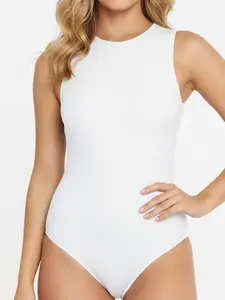 XFit Women's Sleeveless Thong Bodysuit Crew Neck Racerback Tank Style Leotard for Going Out