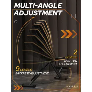 Assemble-Free Foldable Weight Bench Press for Home Gym, 660 LBS Capacity Incline Decline, Sit-up Bench for Full-Body Strength Training