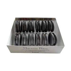 Macaron Bites Box of 12 French Macarons Cookies and Cream Flavor Fresh Baked Made in USA Perfect for Sharing