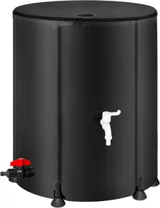 Collapsible Rain Barrel Water Storage Containers-53 Gallon Portable Rainwater Collect System Water Tank to Collect Rainwater from Gutter Downspout Water Catcher with Spigots,FilterOverflow Kits
