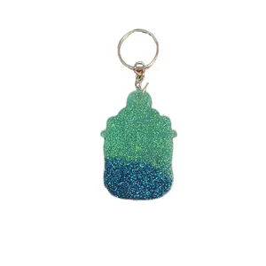 Two toned baby bottle keychain