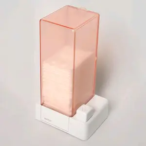 Cotton Pads Dispenser (Pads Included), Makeup Removal Pad Holder, Automatic Organizer Boxes
