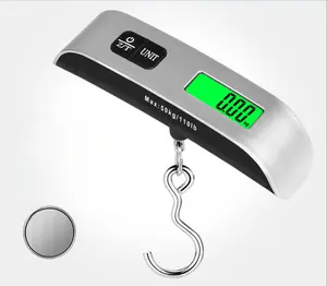 Digital Luggage Scale for Travel, Hanging Suitcase Weight Scale with High Accuracy ±0.35oz/10g, 110lb/50kg Capacity, Backlit Display, Auto-Lock, Portable Bag Scale to Prevent Overweight Fees