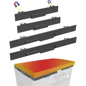 Upgraded Wind Guards for 22" Blackstone Griddle, 4 Packs  Wind Screens for Grill Accessories, Fit with Rear  Cup, Hood and Side Shelf, Grilling Gifts, Black