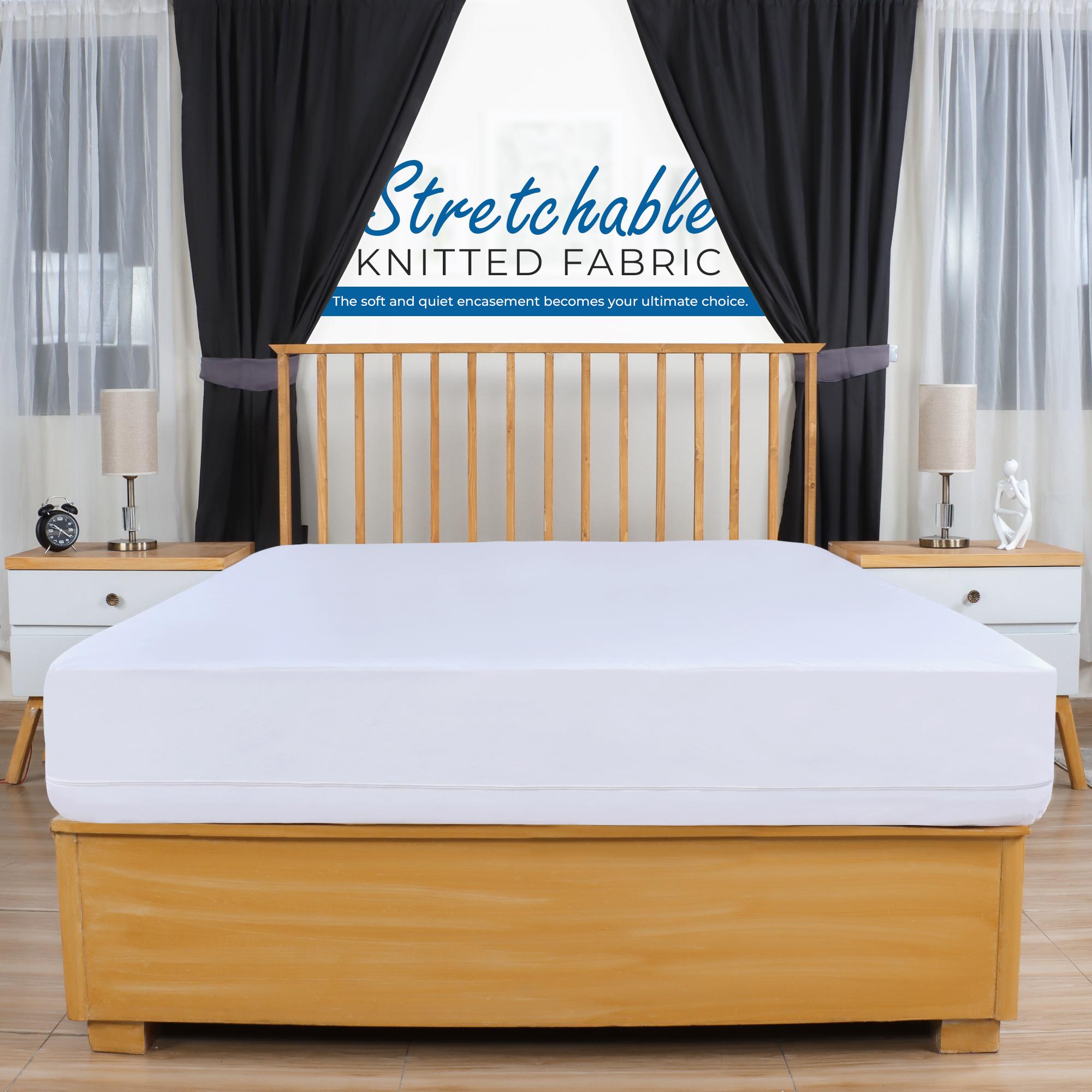 Utopia Bedding Zippered Mattress Encasement Queen | 100% Waterproof & Bed Bug Proof Protector | 6-Sided Cover, Washable & Durable - White (60x80x15)