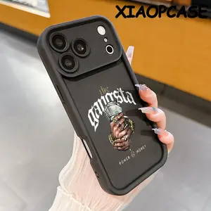 Street style POWER MONEY Pattern Design Soft silicone Case for iPhone 17 Pro Max Air 16 15 14 Plus 13 12 11 Straight Edge Drop-Resistant Rugged Durable Cover Shell Gift 2D printing