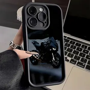 Handsome black motorcycle Pattern TPU mobile phone case applicable for iPhone 16ProMax 15 14 13 12 11 Plus cases durable shockproof protection urban sophisticated phone case cute nic natalie reynolds mosnovo  protective case