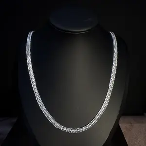6MM Curb Chain Necklace for Men Women 925 sterling Silver Plated Punk Style 19.68/23.62 Inches Silver Tone，Minimalist Cool Punk Rock
