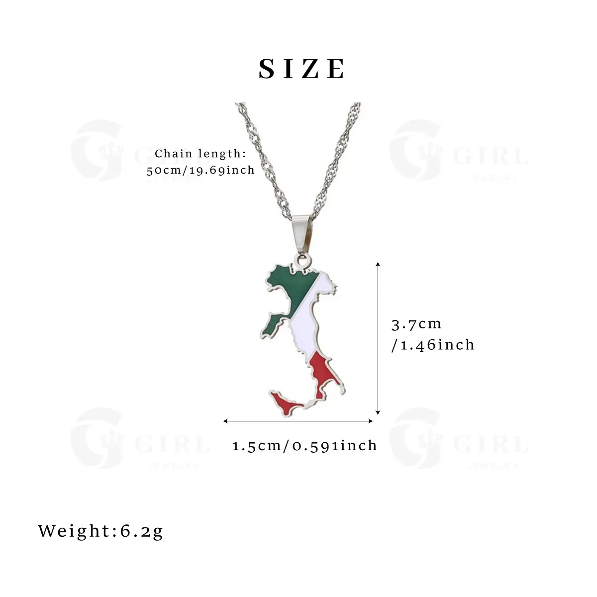 I-Italy（Silver-Color）