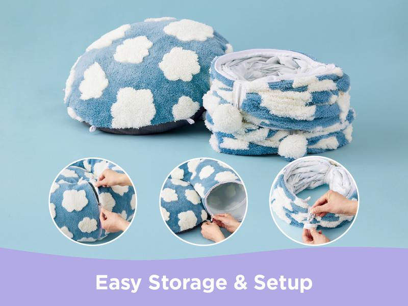 Lesure Cat Tunnel Bed for Indoor Cats - Warm&Cozy Cute Cat Donut Tunnel with Washable Circle Cushion, Under Christmas Tree, Round Pet Play Tunnel Toy for Kitten/Puppy/Rabbit, Peekaboo Cave Toy, Cool Cat Stuff, Perfect for Autumn & Winter Calming Lesure Cat Tunnel Bed for Indoor Cats - Warm&Cozy Cute Cat Donut Tunnel with Washable Circle Cushion, Under Christmas Tree, Round Pet Play Tunnel Toy for Kitten/Puppy/Rabbit, Peekaboo Cave Toy, Cool Cat Stuff, Perfect for Autumn & Winter Calming