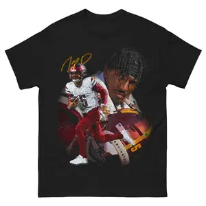 Jayden Daniels Football T Shirt Rookie Star Custom Print Tee for Fans