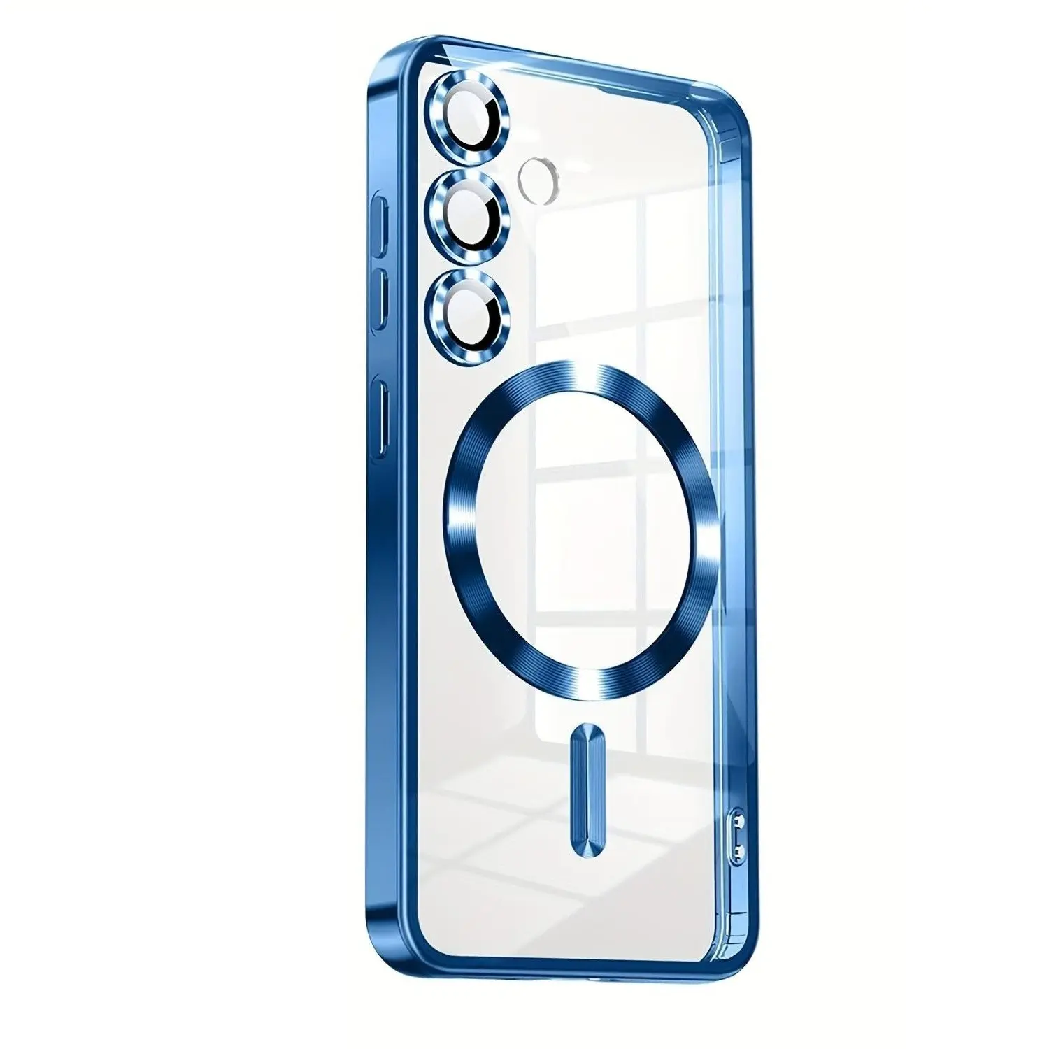 Slim Magnetic Smartphone Case for Samsung S26 S25 S24 S23 Plus Ultra Fe,A16, A36, A56 A55 A54 A34 A14 Clear Design with Camera Lens Protector, Shockproof Protection and Anti-Yellowing Transparent Protective Accessories, Shockproof Cellphone Casing