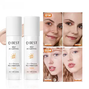 1pc Temperature-Changing Foundation Liquid Concealer Waterproof Natural Clear Color-Changing Foundation Liquid