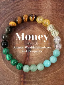 Natural Stone Lucky Bracelet, Beaded Amulet Bracelet, Women's Lucky Bracelet, Handmade Jewelry Gift, Stress Relief Anxiety Bracelet, Beaded Bracelets