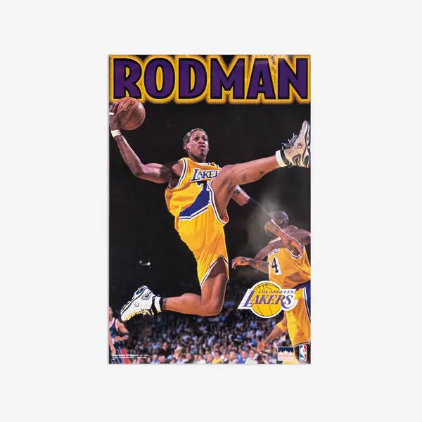 Dennis Rodman Lakers Vintage Poster - POSTER NO FRAME