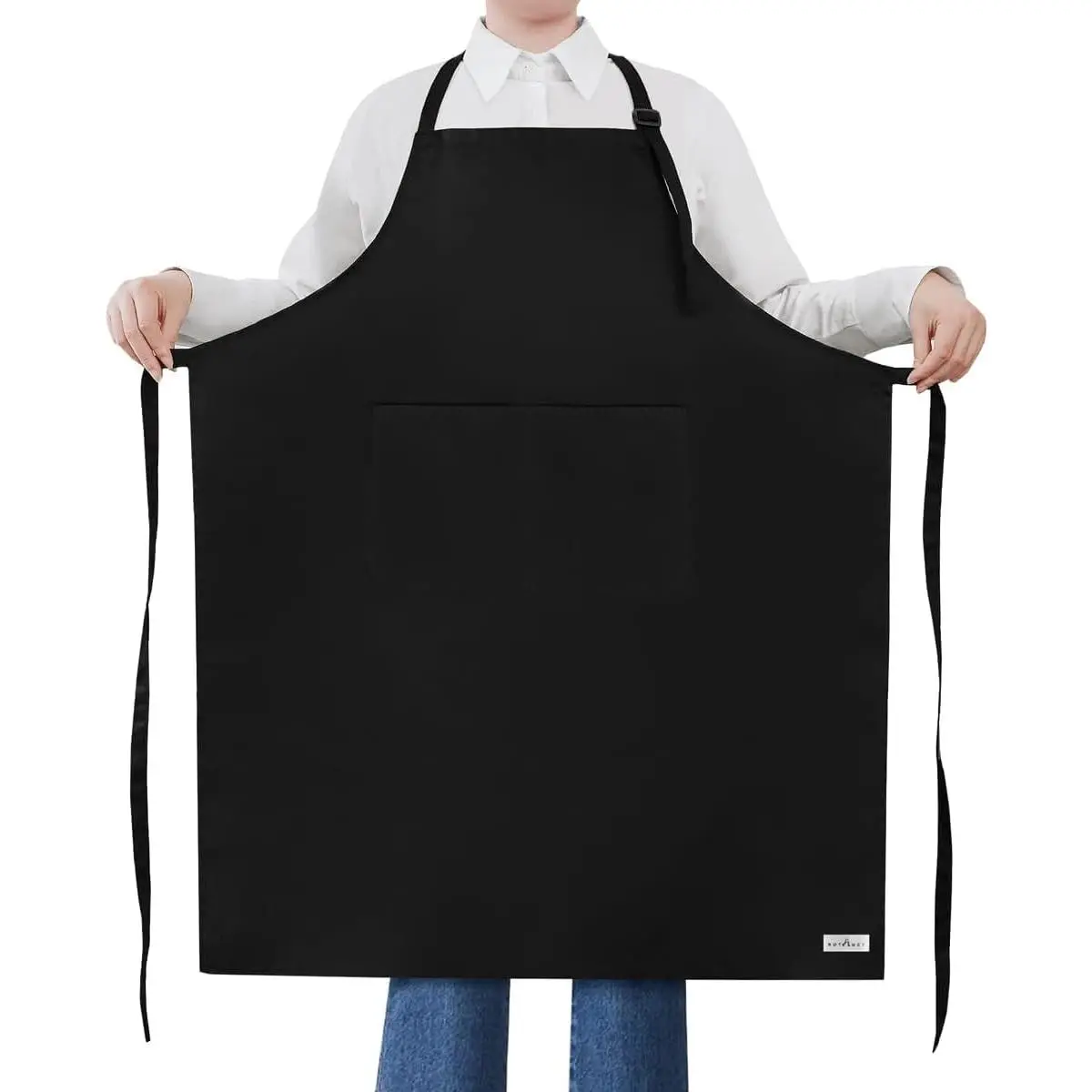 Apron for Men Adjustable Bib Aprons with 2 Pockets Cooking Kitchen Women Chef Water & Oil Resistant
