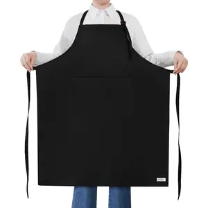 Apron for Men Adjustable Bib Aprons with 2 Pockets Cooking Kitchen Women Chef Water & Oil Resistant