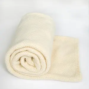 Cream White Waffle Texture Throw Blanket for Couch,Soft Cozy  Knit Throw for Bed Sofa Chair Living Room,Lightweight Warm Maximalist Decor Christmas Blanket,50"x60" (cr-A03)