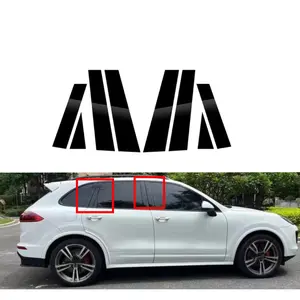 For Porsche Cayenne 92A Chassis E2 2011-2017, 8Pcs Car Window Pillar Posts Door Trim Stickers