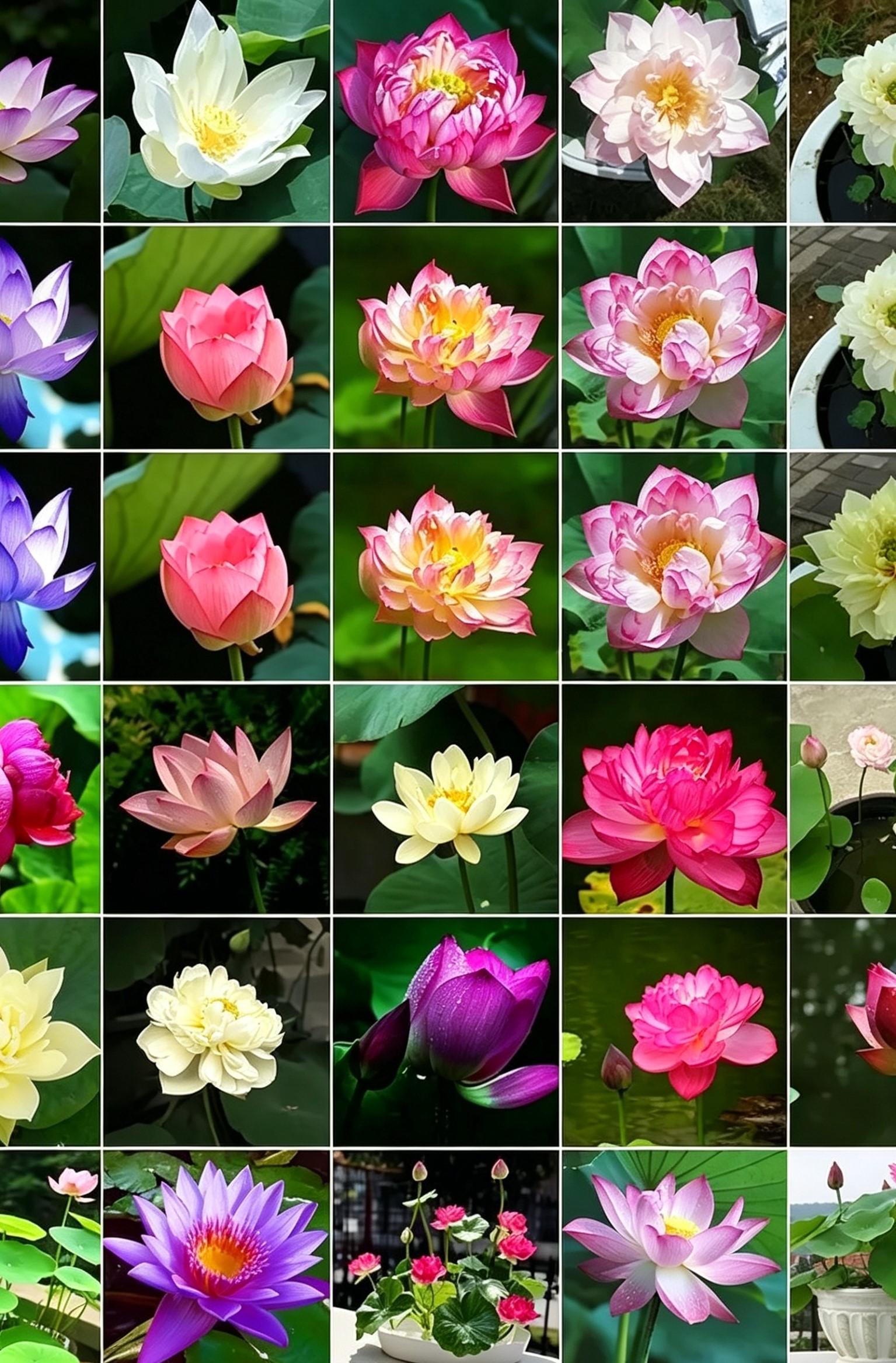 20 Pcs Mixed Water Lily Seeds - Colorful Bowl Lotus Flower Plant for Home Pond - Non-GMO Aquatic Bonsai Seeds (Multicolor)