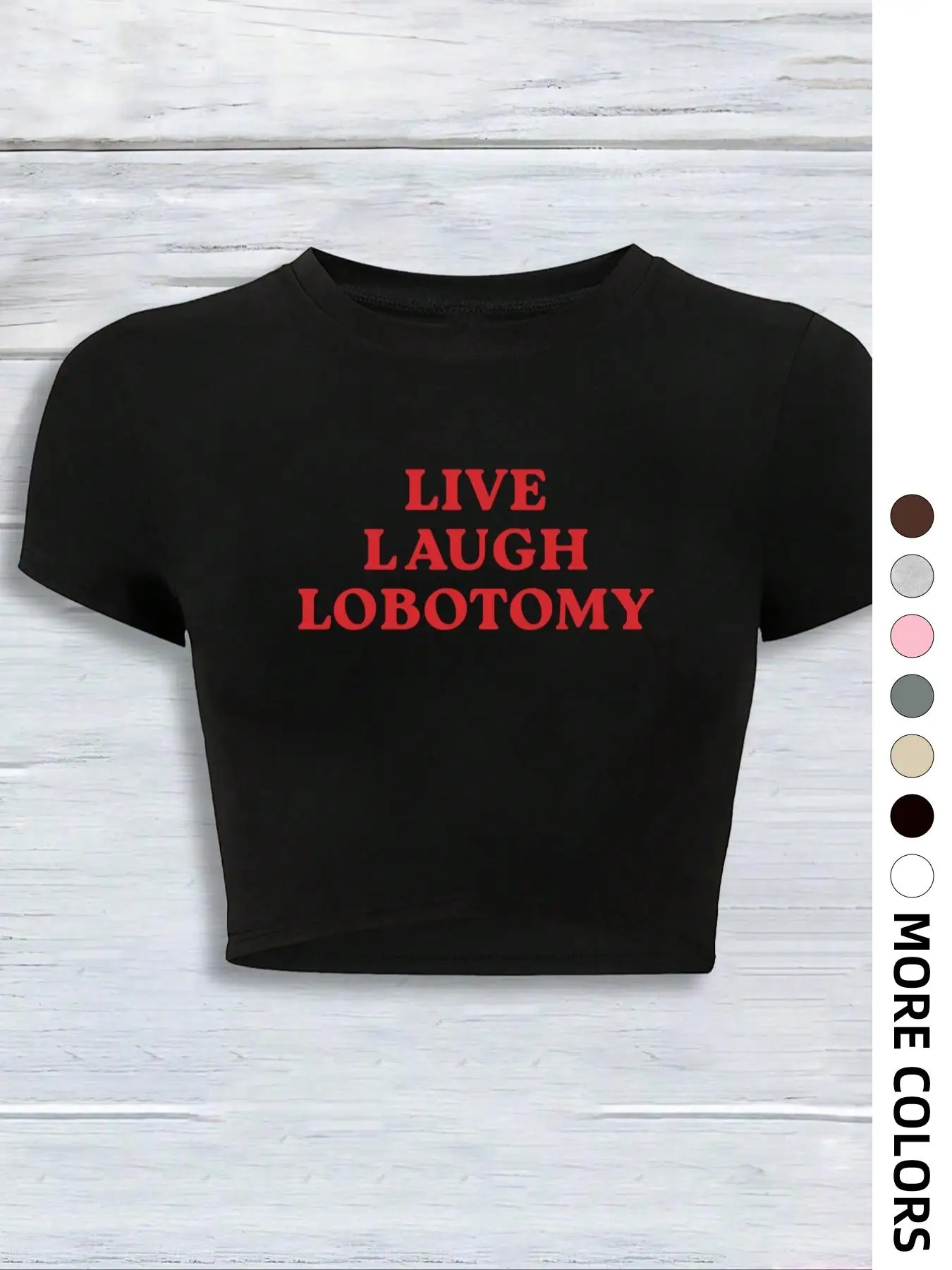 Women's Letter Print Round Neck Tee, Casual Short Sleeve Crop T-shirt, Shortsleeve Graphic Tees Women, Ladies Summer Graphic Tees Women for Daily Wear