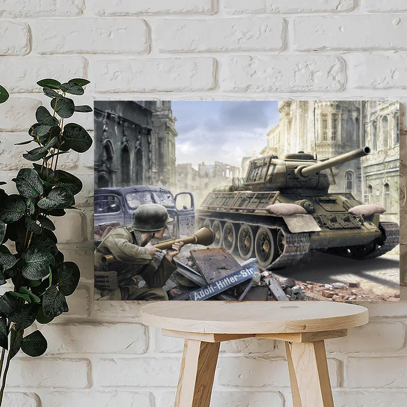 Military Tank Poster T-34 Poster Decorative Painting Canvas Wall Art Picture Print Modern Family Bedroom Decor