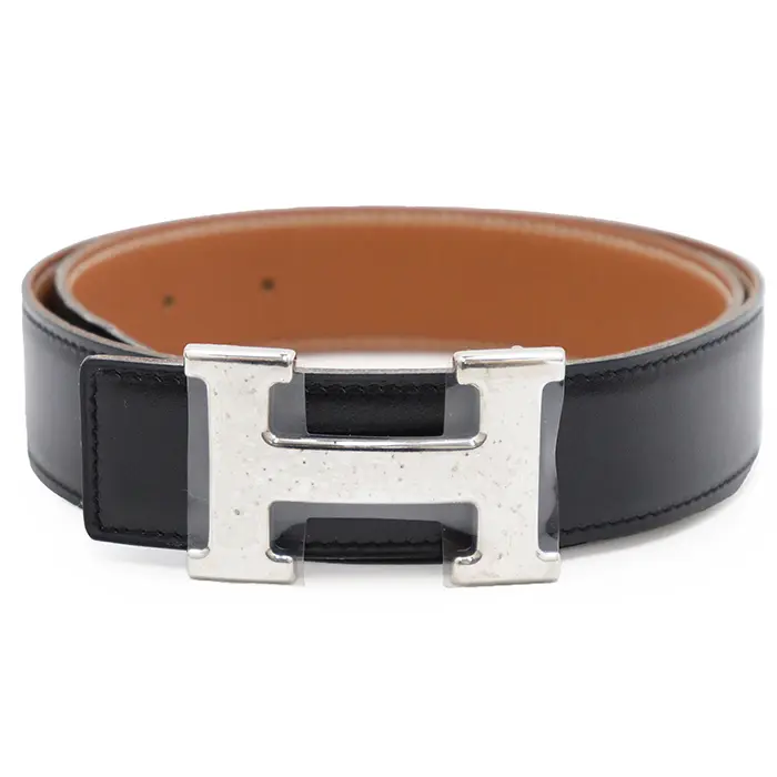 Pre-owned HERMÈS Calfskin Small Leather Goods Hermes Constance Box Calf Leather Belt