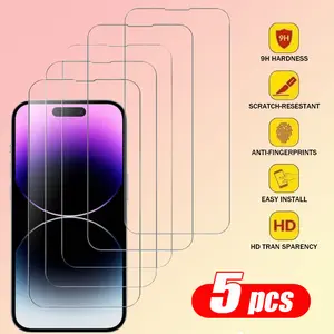 Tempered Glass for iPhone 14 Pro 15 16 13 12 11 pro max screen protector for iphone 15 pro mica for iphone 13 14 pro glass film Accessories Protection