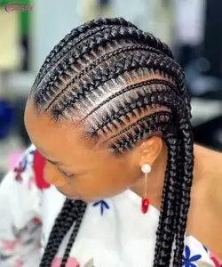 36 Inch Synthetic Full Lace Braided Wigs For Black Women Jumbo Box Braid Lace Wigs Cornrow Wig Braids African Hair