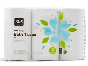 365 by Whole Foods Market, 100% Recycled Bath Tissue, Ultra-Strong, 260 Sheets per Roll, 6 Count