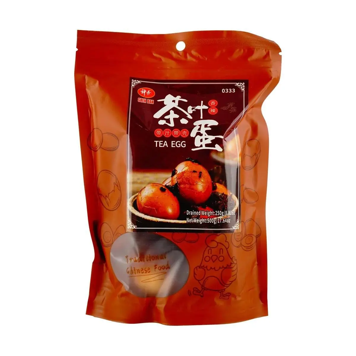 SHENDAN Spicy Tea Eggs - 250g Savory Braised Eggs with Juice, Snack Pack, Random Packaging